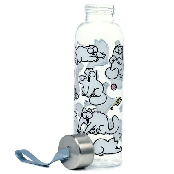 Botella de Agua con Tapa Metálica Simons Cat