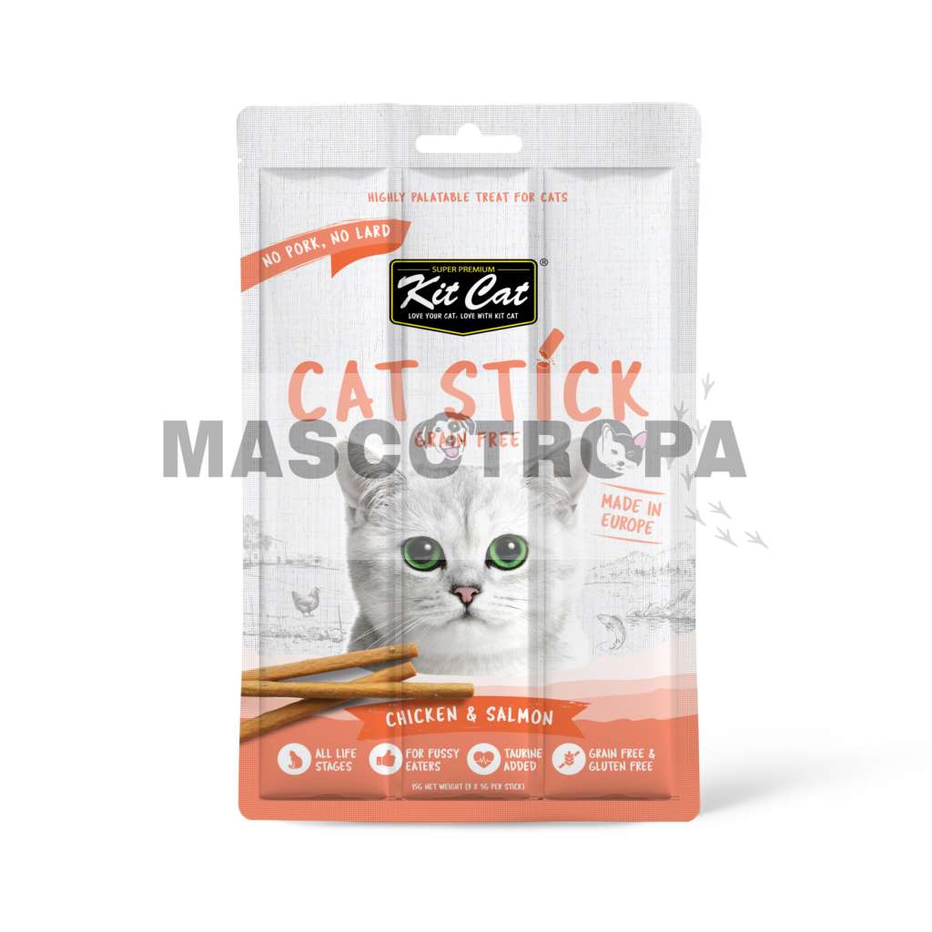 Kit Cat Cat Stick Pollo con Salmón y Calabaza 15g