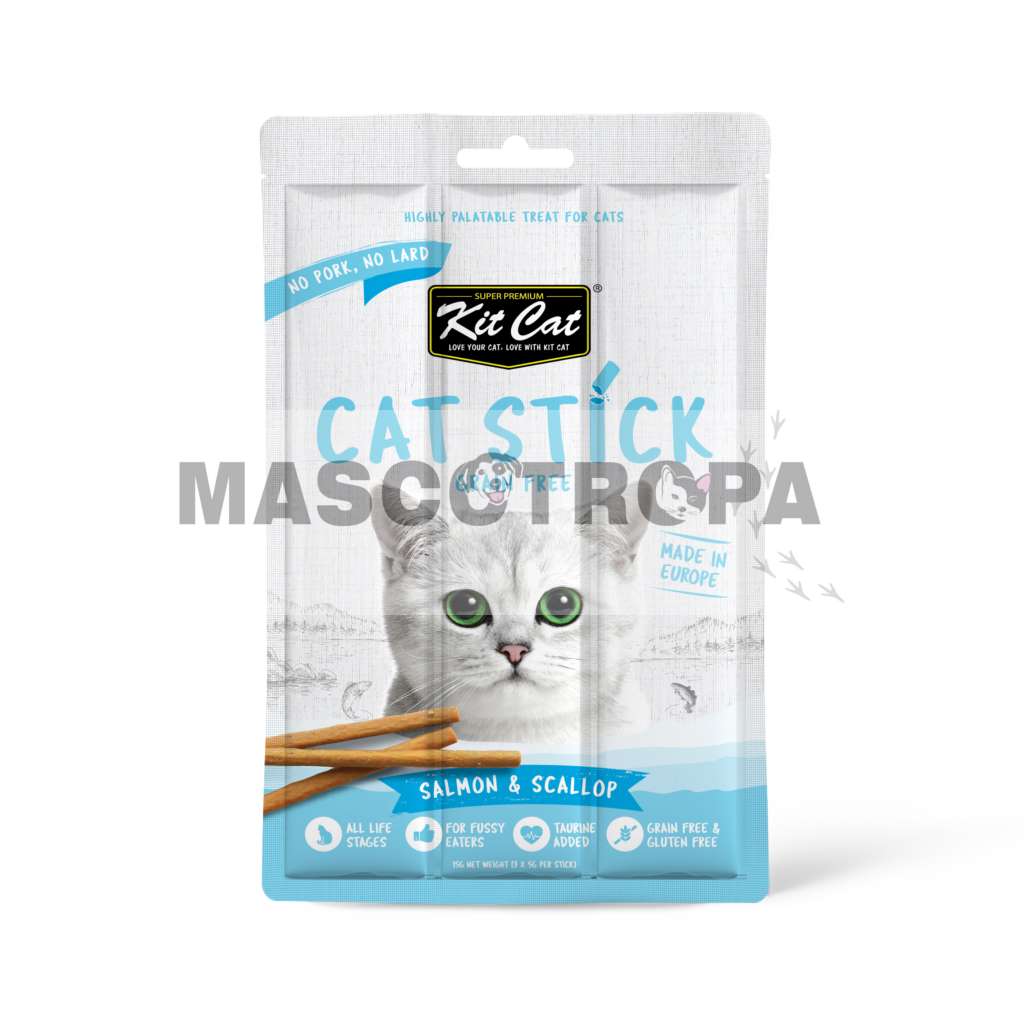 Kit Cat Cat Stick Salmón con Vieiras 15g