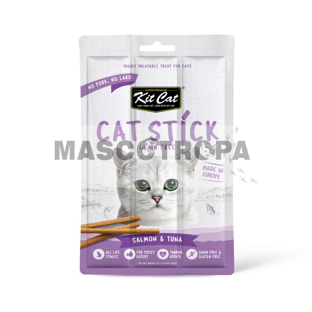 Kit Cat Cat Stick Salmón con Atún de Aleta Amarilla 15g