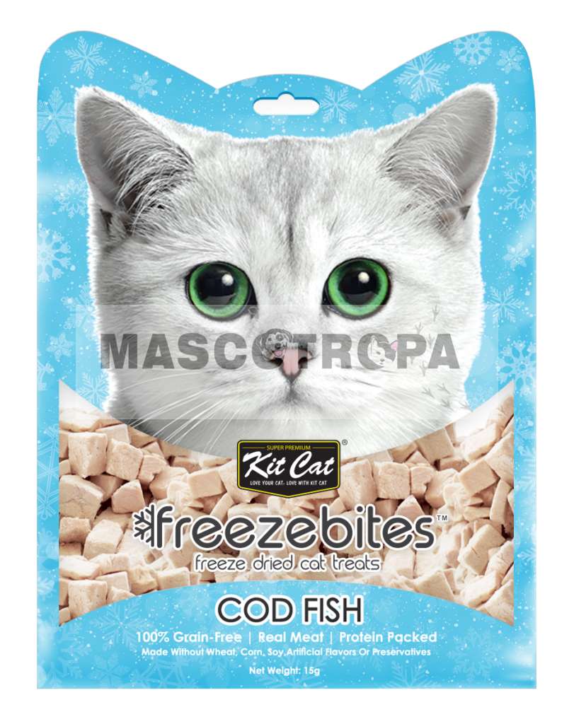 Kit Cat Snack Liofilizado FreezeBites Bacalao 15g