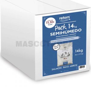 Retorn Feeling Semihúmedo Pack Salmón Pavo Croqueta Regular 14kg